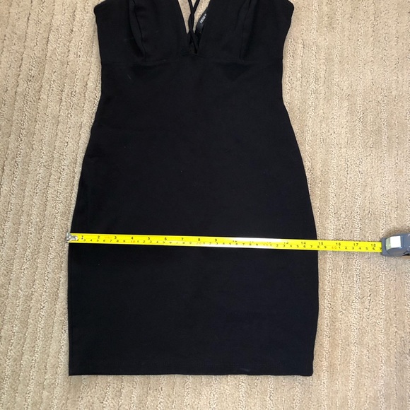 Forever21 Black BodyCon Dress w/ neck details - Picture 13 of 13